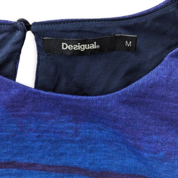 Desigual Sunset Stripe Sheath Dress Medium cobalt magenta - Picture 7 of 11